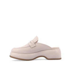 ANTONINA MULED FLATS IN VEGAN LEATHER - Off White