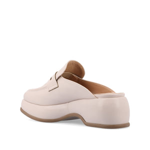 ANTONINA MULED FLATS IN VEGAN LEATHER - Off White