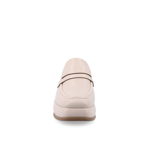 ANTONINA MULED FLATS IN VEGAN LEATHER - Off White