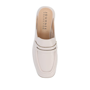 ANTONINA MULED FLATS IN VEGAN LEATHER - Off White