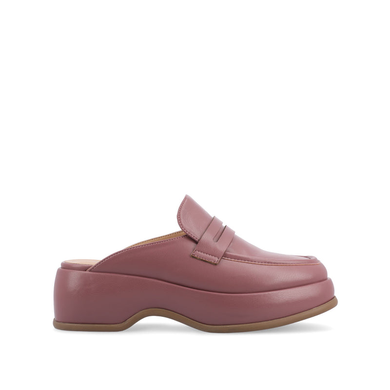 ANTONINA MULED FLATS IN FAUX LEATHER