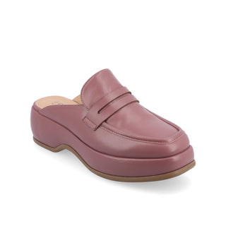 ANTONINA  MULED FLATS IN FAUX LEATHER