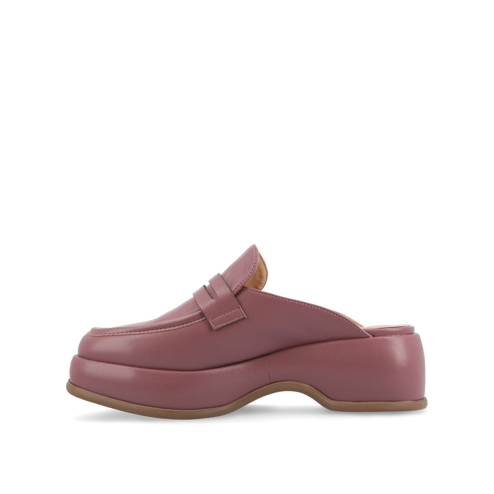 ANTONINA  MULED FLATS IN FAUX LEATHER