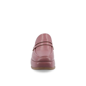 ANTONINA MULED FLATS IN VEGAN LEATHER - Pink