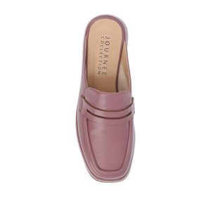 ANTONINA MULED FLATS IN FAUX LEATHER