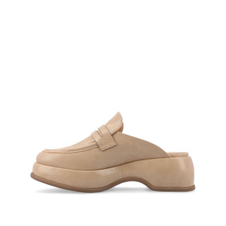 ANTONINA  MULED FLATS IN FAUX LEATHER