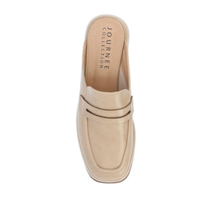 ANTONINA MULED FLATS IN VEGAN LEATHER - Tan
