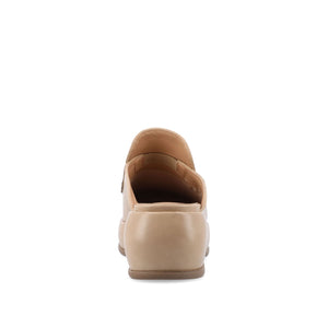 ANTONINA MULED FLATS IN VEGAN LEATHER - Tan