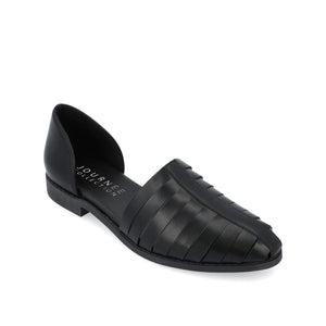 ANYAH D'ORSAY FLATS IN VEGAN LEATHER - Black