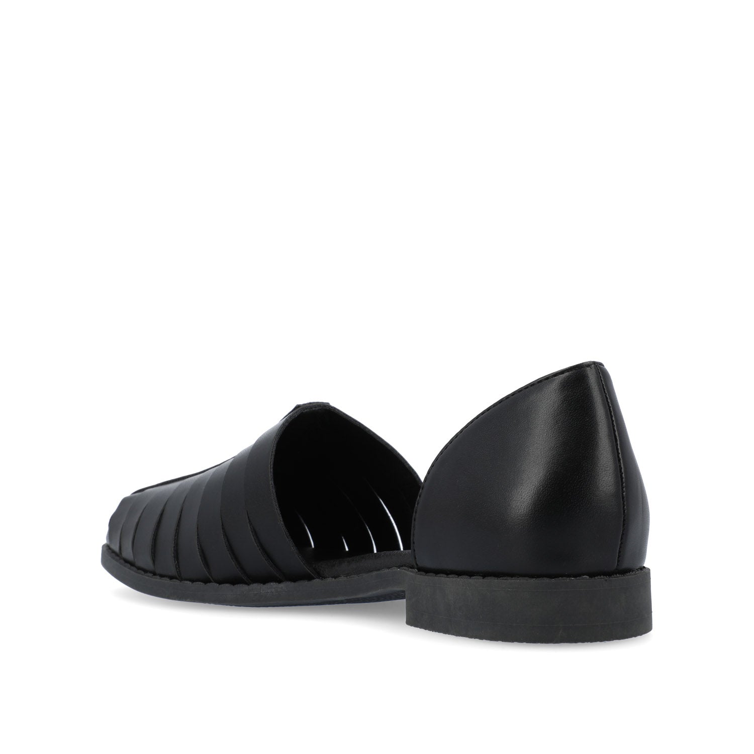 ANYAH D'ORSAY FLATS IN VEGAN LEATHER - Black