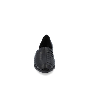 ANYAH D'ORSAY FLATS IN VEGAN LEATHER - Black