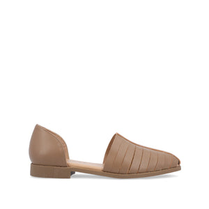 ANYAH D'ORSAY FLATS IN VEGAN LEATHER - Taupe