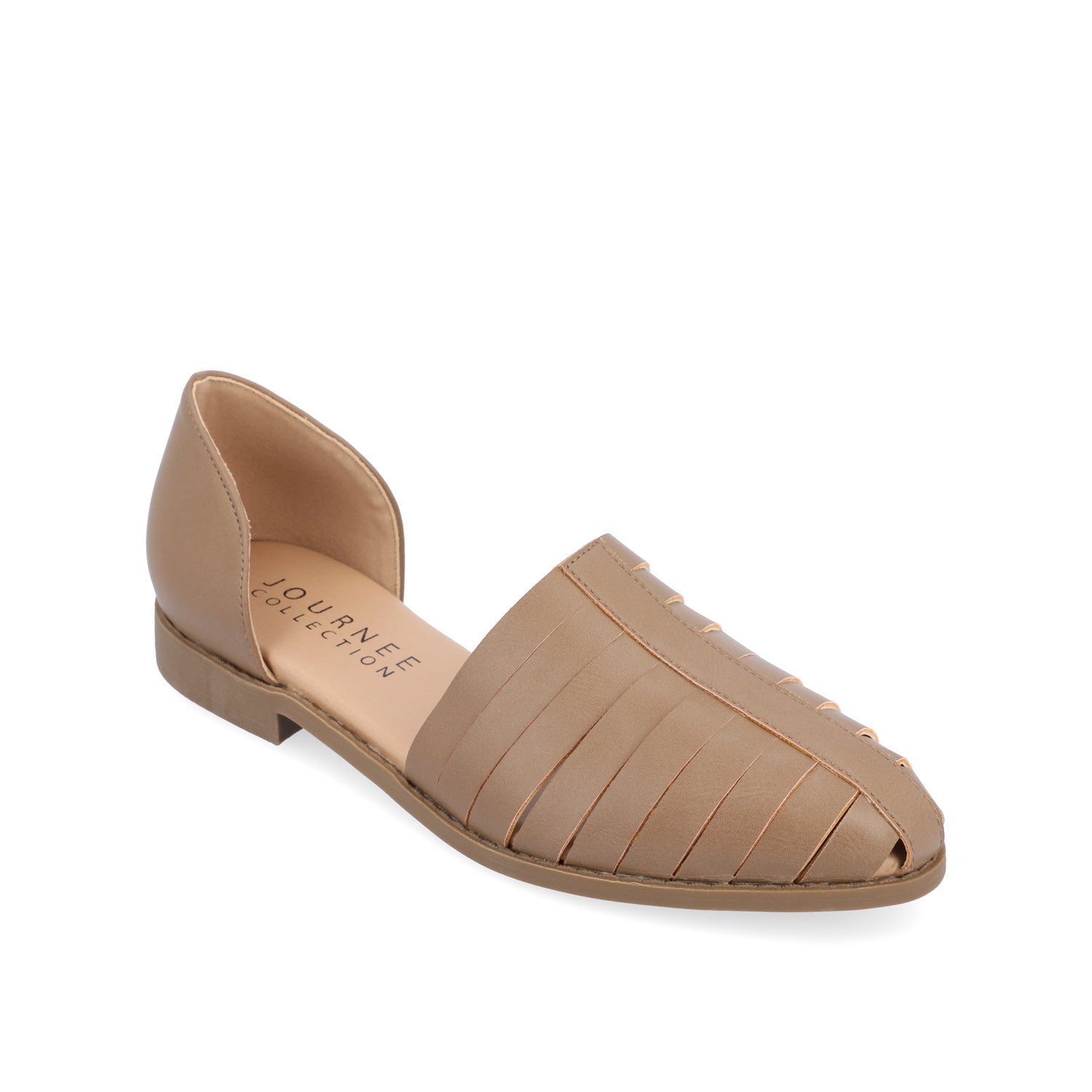 ANYAH D'ORSAY FLATS IN VEGAN LEATHER - Taupe