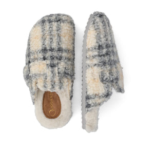 ARDENN SLIPPERS IN FAUX FUR - Plaid Faux Fur