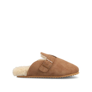ARDENN SLIPPERS IN FAUX FUR - Tan Faux Suede