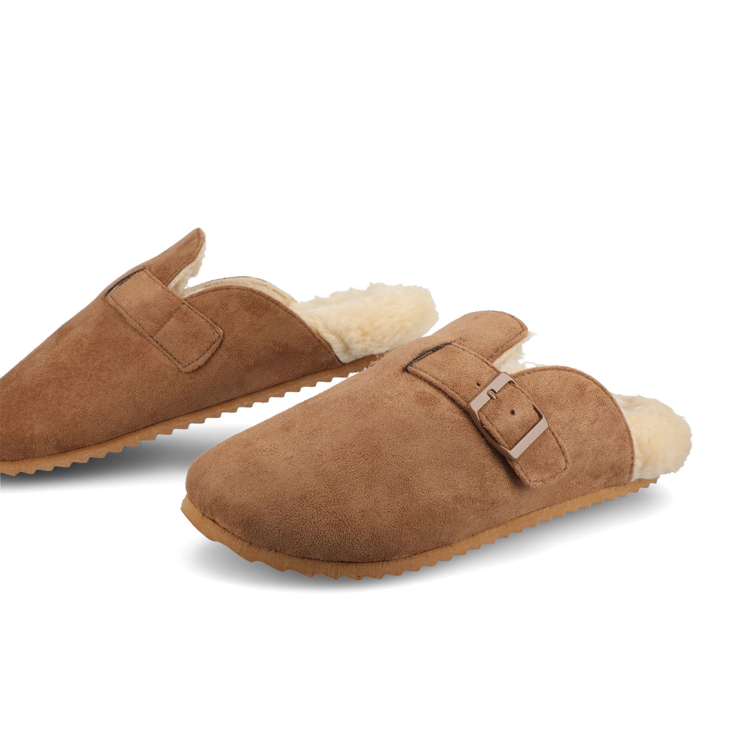 ARDENN SLIPPERS IN FAUX FUR - Tan Faux Suede