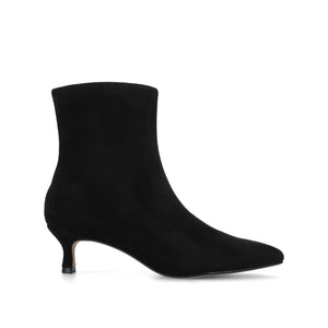 ARELY POINTED TOE BOOTIES - Black Suede
