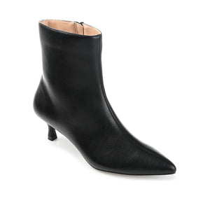 ARELY POINTED TOE BOOTIES IN VEGAN LEATHER - Black PU