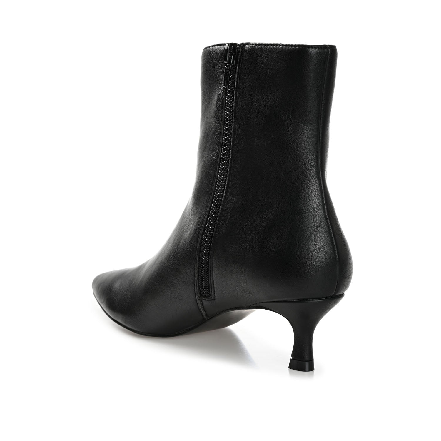 ARELY POINTED TOE BOOTIES IN WIDE - Black PU