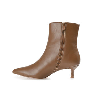 ARELY POINTED TOE BOOTIES IN WIDE - Brown PU