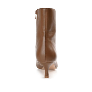 ARELY POINTED TOE BOOTIES IN WIDE - Brown PU
