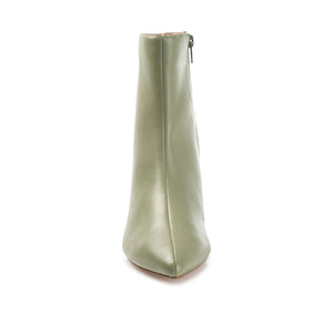 ARELY POINTED TOE BOOTIES IN VEGAN LEATHER - Green PU