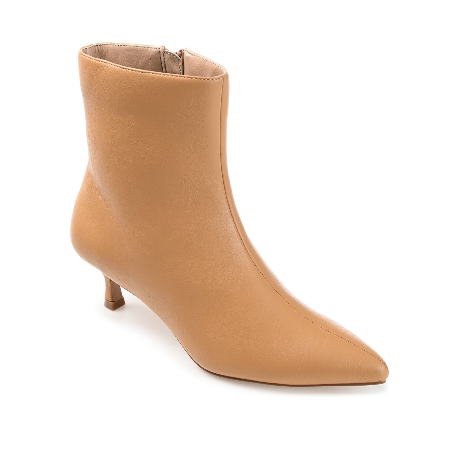 ARELY POINTED TOE BOOTIES IN VEGAN LEATHER - Tan PU