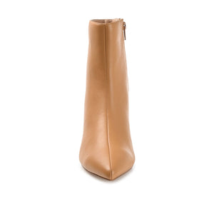 ARELY POINTED TOE BOOTIES IN VEGAN LEATHER - Tan PU