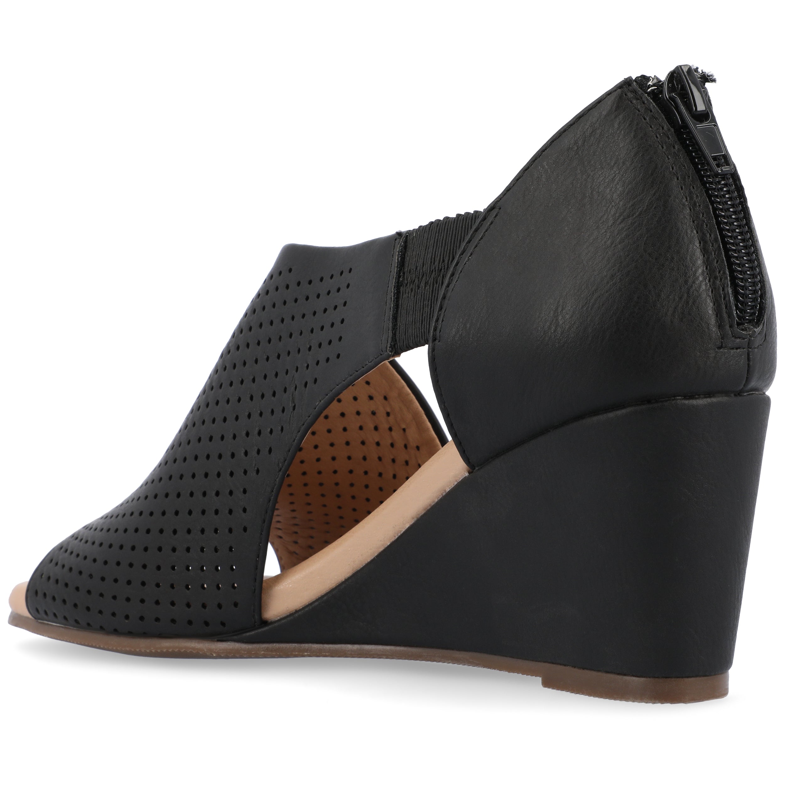 Sandals on a low wedge Shary Black - KeeShoes