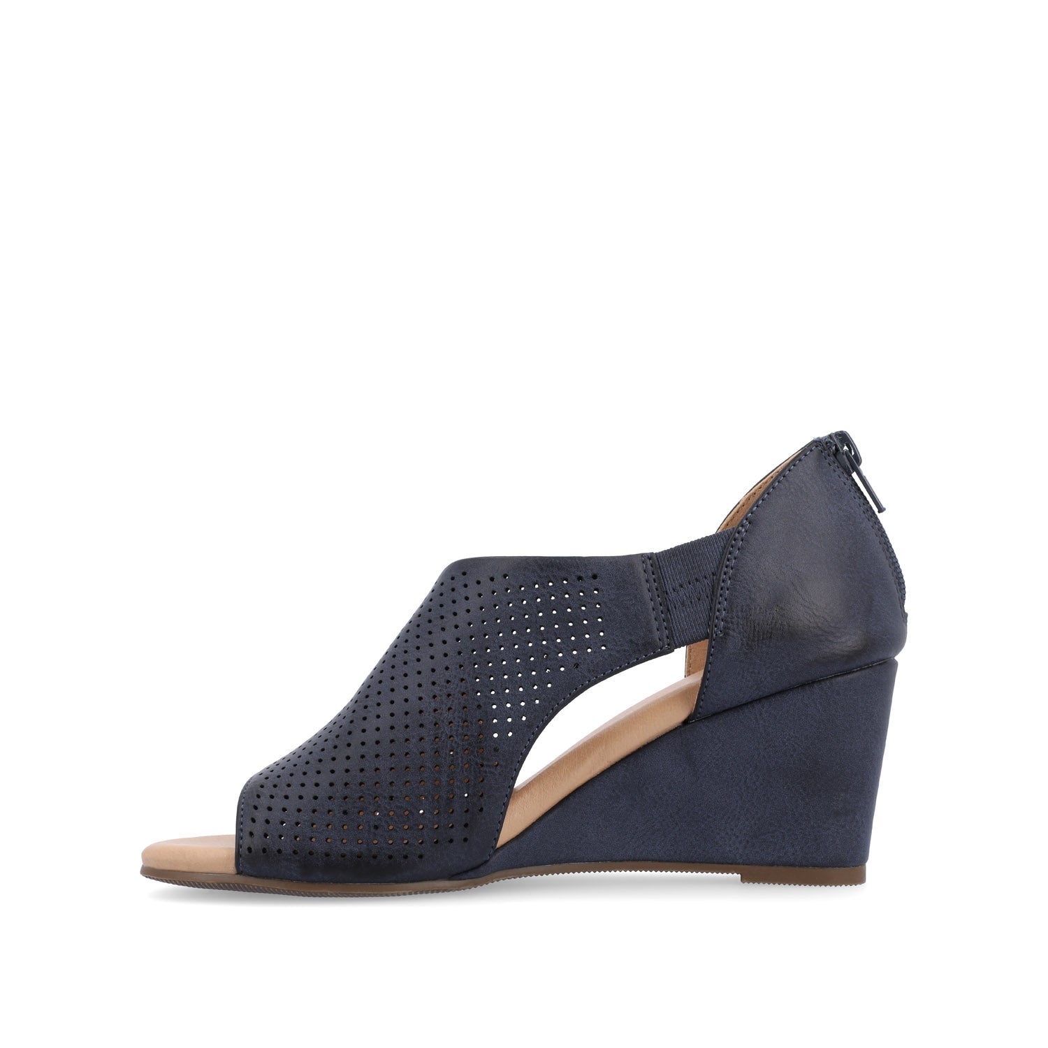 ARETHA WEDGE HEEL SANDALS IN WIDE - Blue PU