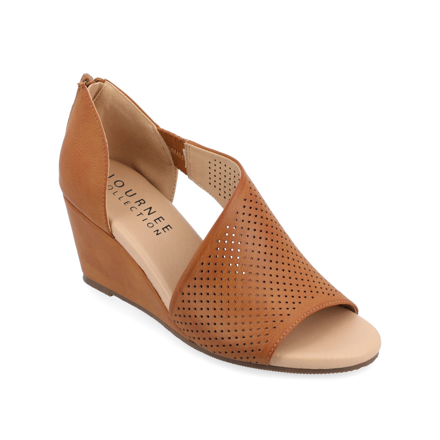 ARETHA WEDGE HEEL SANDALS IN WIDE - Nude PU