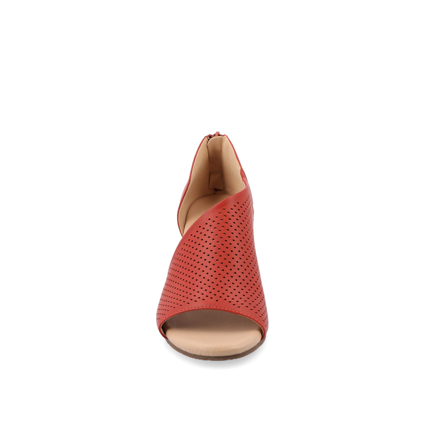 ARETHA WEDGE HEEL SANDALS IN WIDE - Rust PU