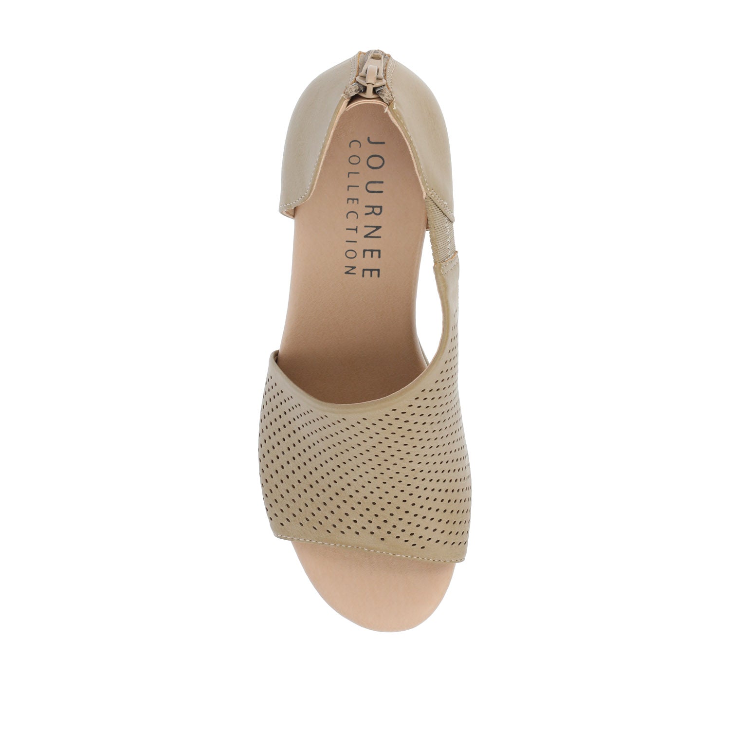 ARETHA WEDGE HEEL SANDALS IN WIDE - Tan PU