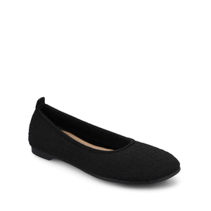 ARIA KNIT FLATS - Black