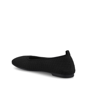 ARIA KNIT FLATS - Black