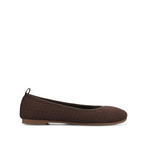 ARIA KNIT FLATS - Chocolate