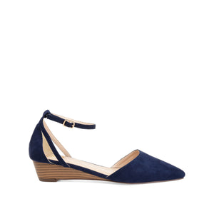 ARKIE D'ORSAY WEDGE HEELS IN FAUX SUEDE - Blue