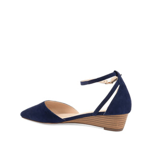 ARKIE D'ORSAY WEDGE HEELS IN FAUX SUEDE - Blue