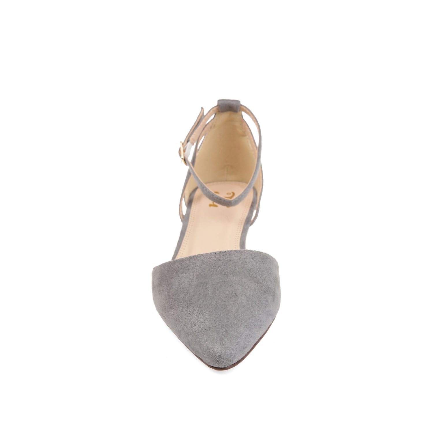 ARKIE D'ORSAY WEDGE HEELS IN FAUX SUEDE - Grey