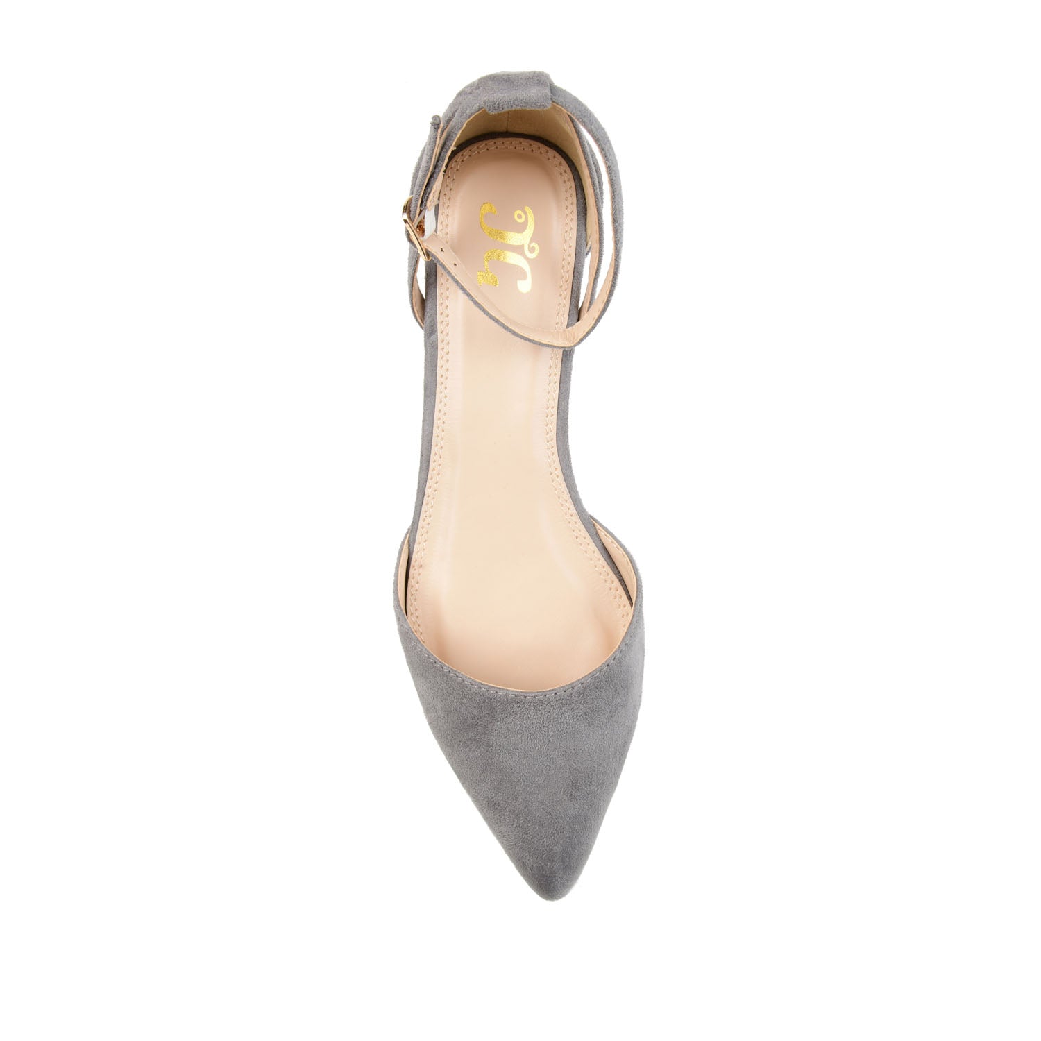 ARKIE D'ORSAY WEDGE HEELS IN FAUX SUEDE - Grey