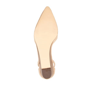 ARKIE D'ORSAY WEDGE HEELS IN FAUX SUEDE - Nude