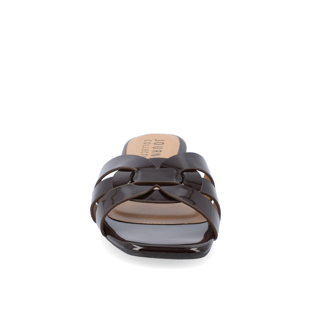 ARRINA SLIDE SANDALS IN STATEMENT PATENT