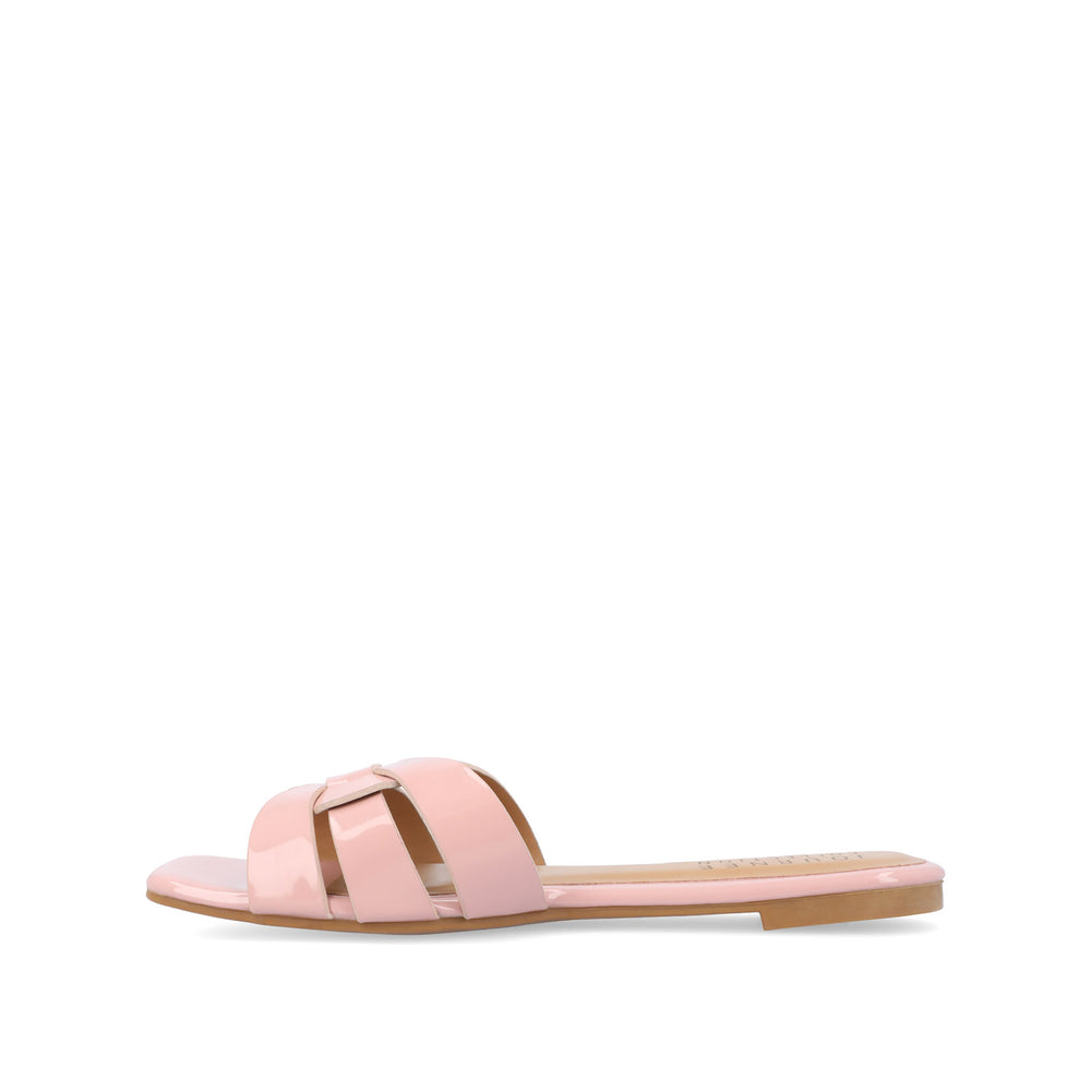 ARRINA SLIDE SANDALS IN STATEMENT PATENT