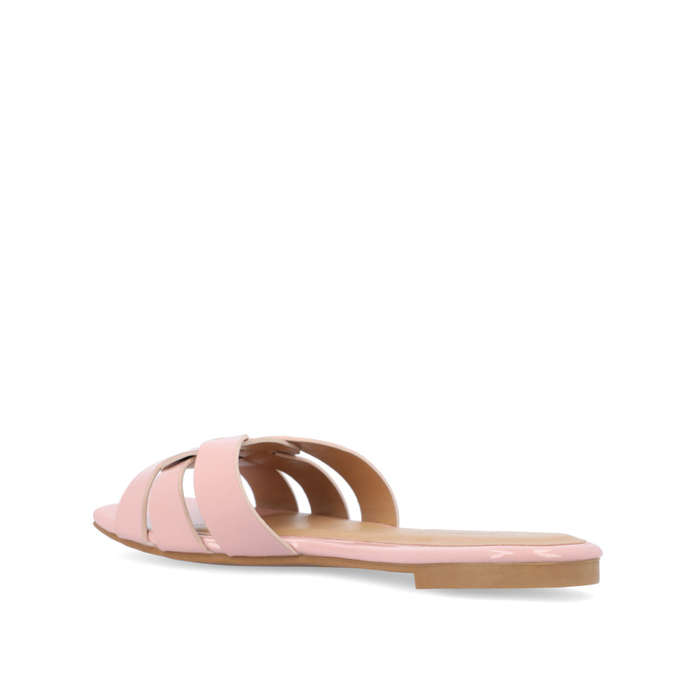 ARRINA SLIDE SANDALS IN BASIC PATENT