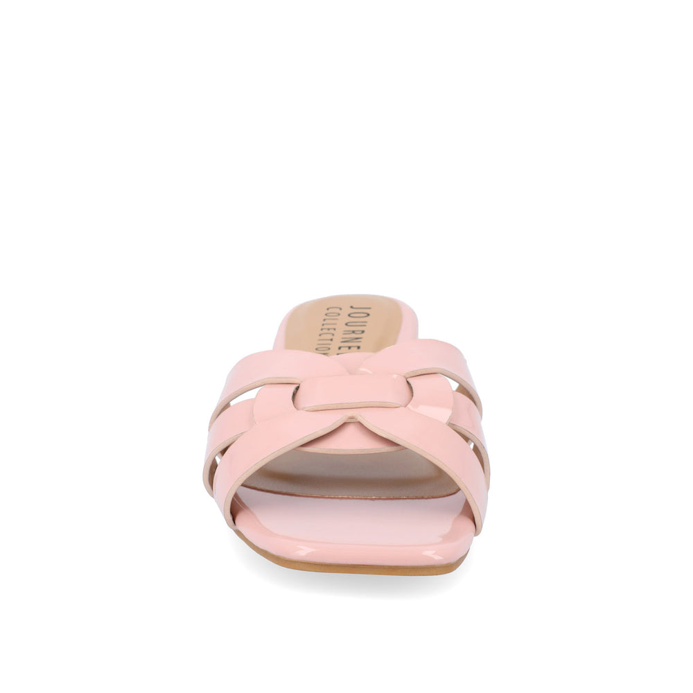 ARRINA SLIDE SANDALS IN BASIC PATENT