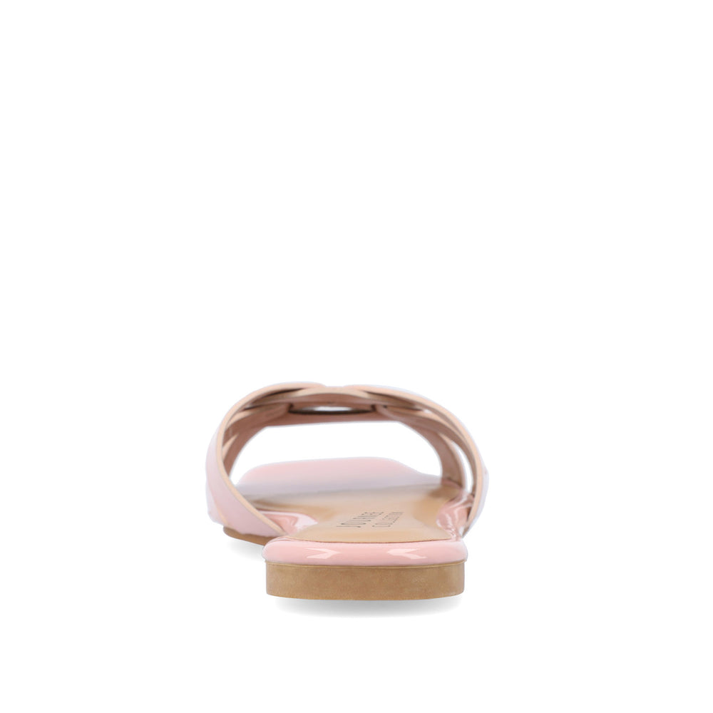 ARRINA SLIDE SANDALS IN STATEMENT PATENT