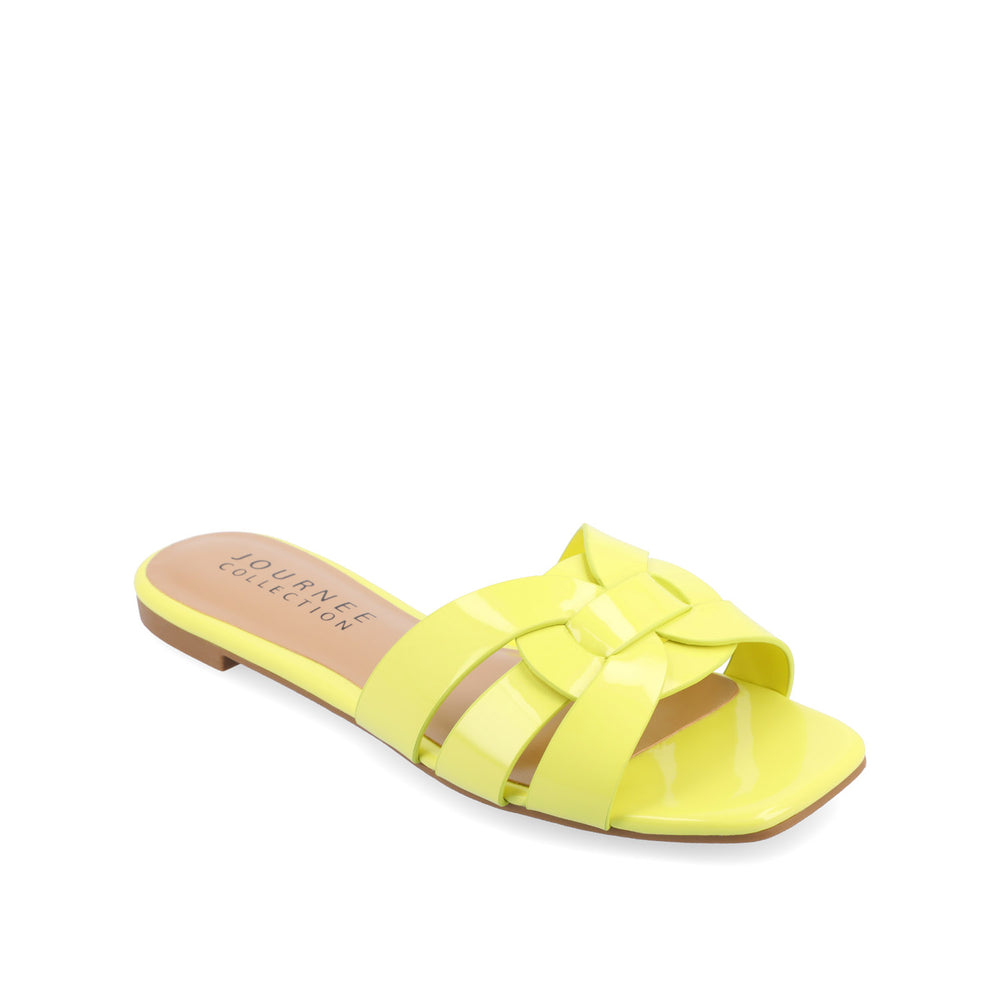 ARRINA SLIDE SANDALS IN STATEMENT PATENT