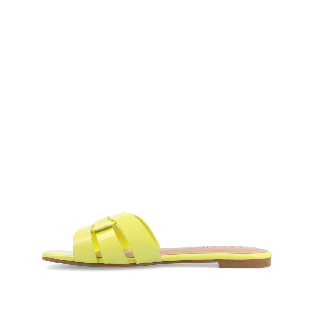 ARRINA SLIDE SANDALS IN STATEMENT PATENT