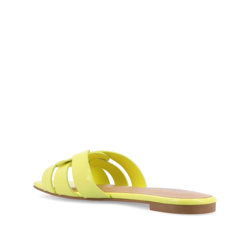 ARRINA SLIDE SANDALS IN BASIC PATENT