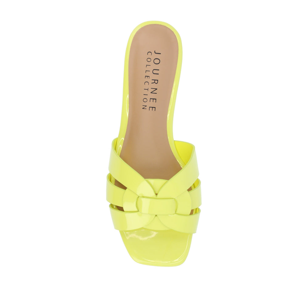 ARRINA SLIDE SANDALS IN STATEMENT PATENT